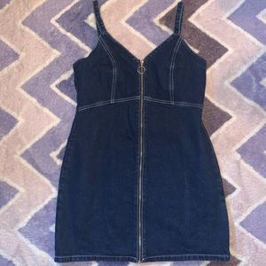 Jean Dress w/ Front Zipper